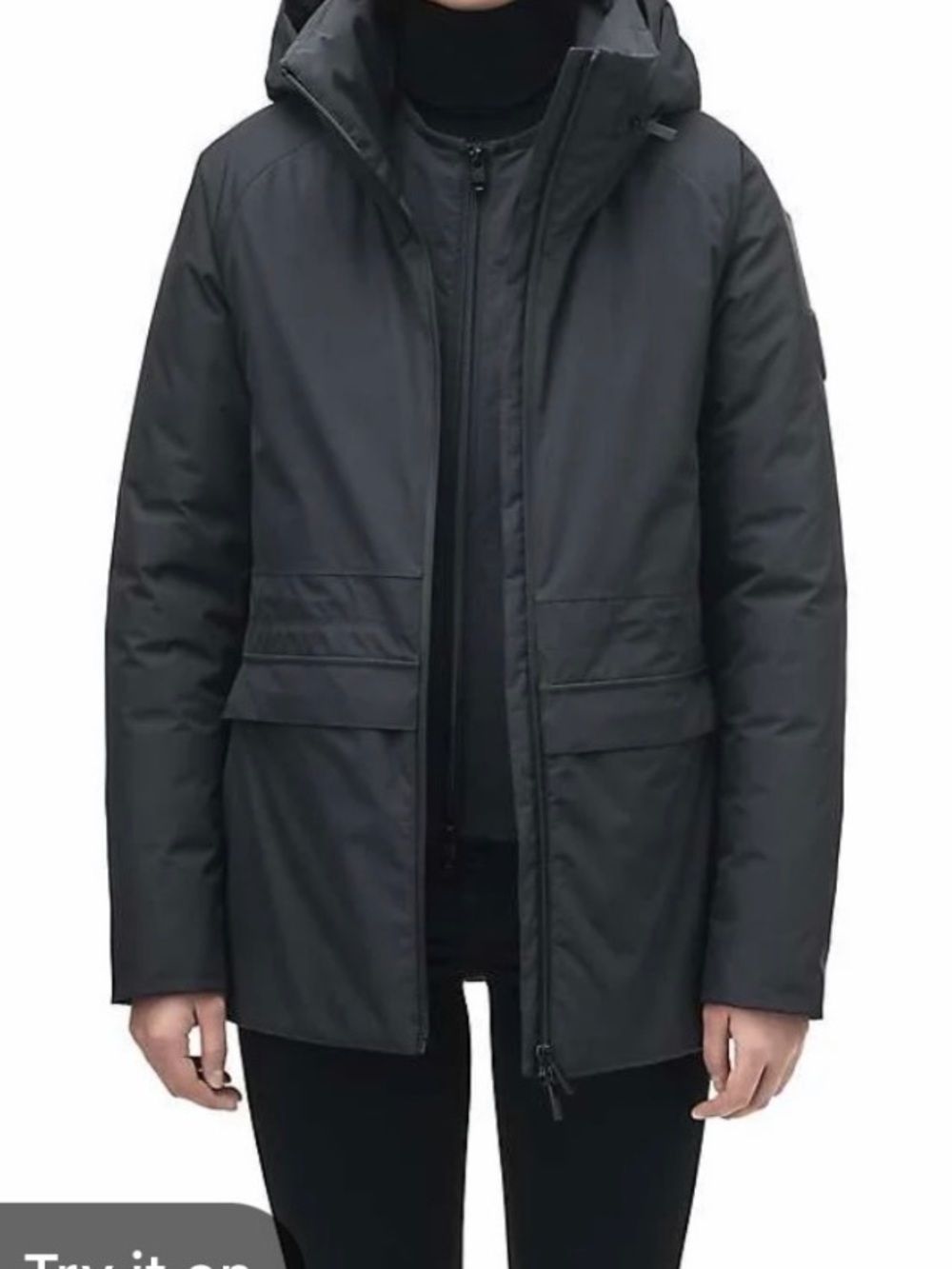 Black Hooded Puffer Jacket
